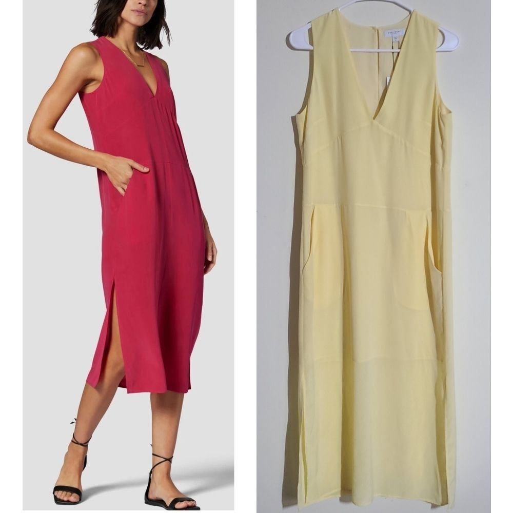NWT|Equipment Femme Charlotte 100% Silk Midi Dress, 4